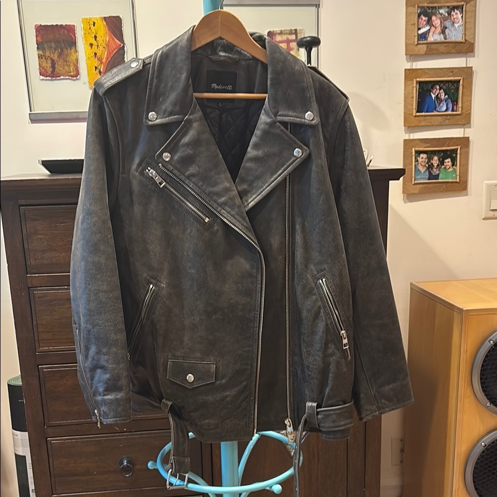 NWOT Madewell Black Leather Unisex Jacket